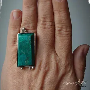 Anillo ajustable MI GRAN MALAQUITA/CRISOCOLA