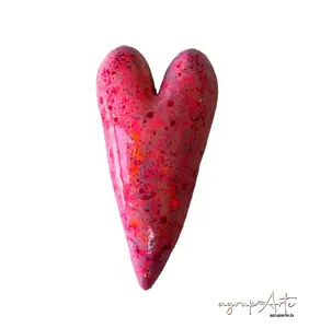 Corazón de muro rosado