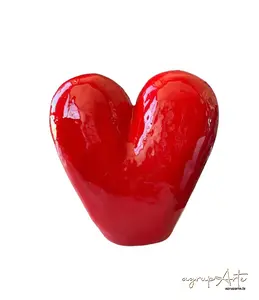 Escultura de corazón sobremesa