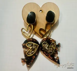 Aros de Resina  Corazón 